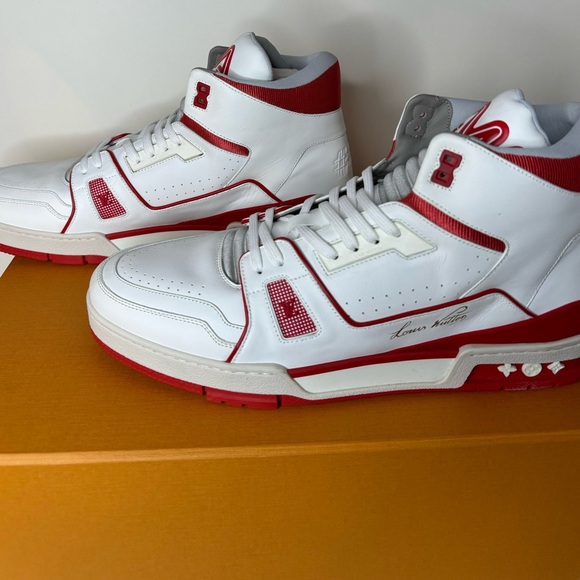 Louis Vuitton LV Mid Trainer Red/White European size 11. - Picture 3 of 8